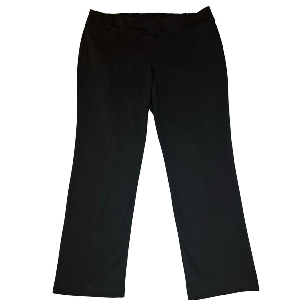 Lane Bryant Pull On Dress Pant Plus Size 22 Black Straight Leg Seam Work Career